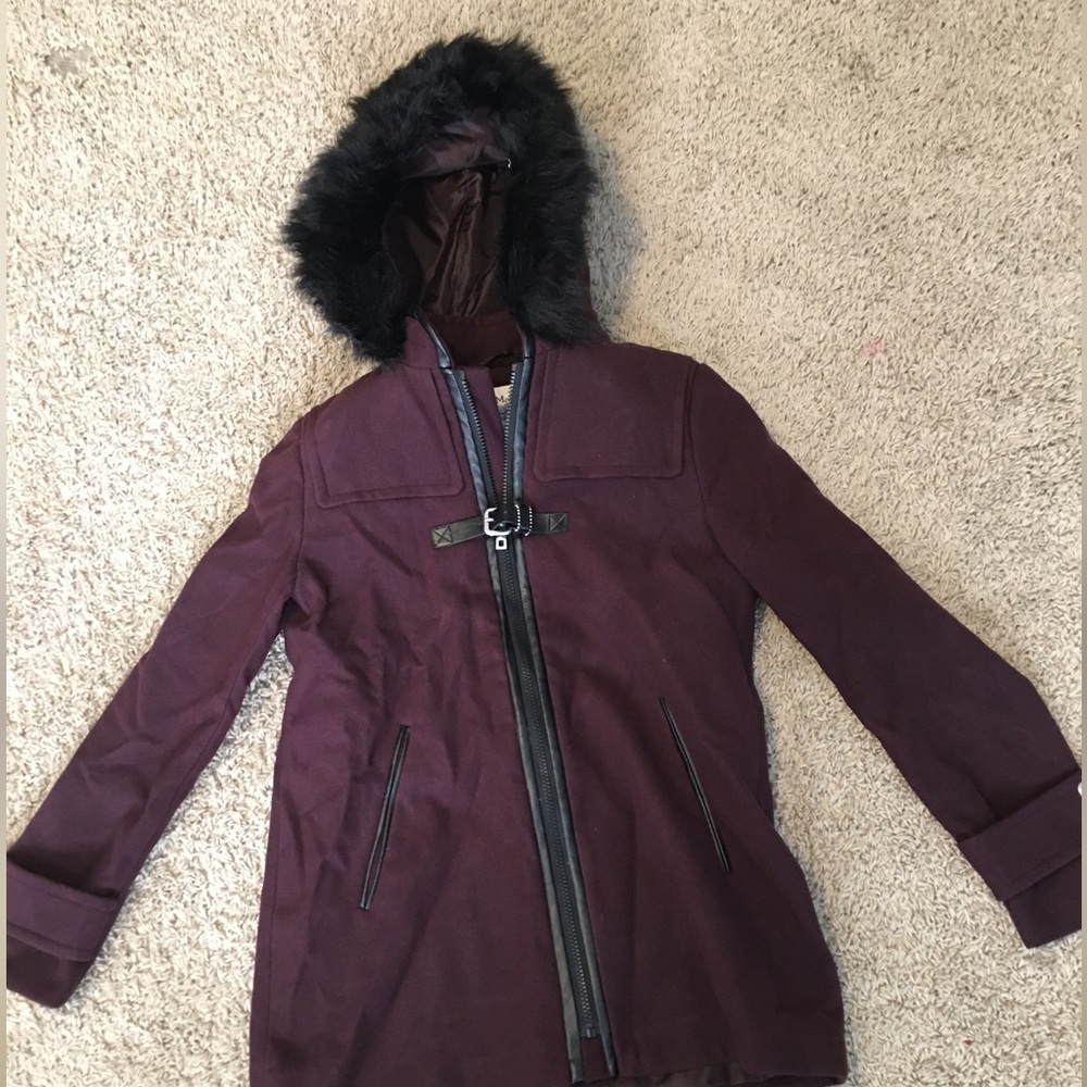 NWT Maralyn and Me Faux Fur Duffel Coat